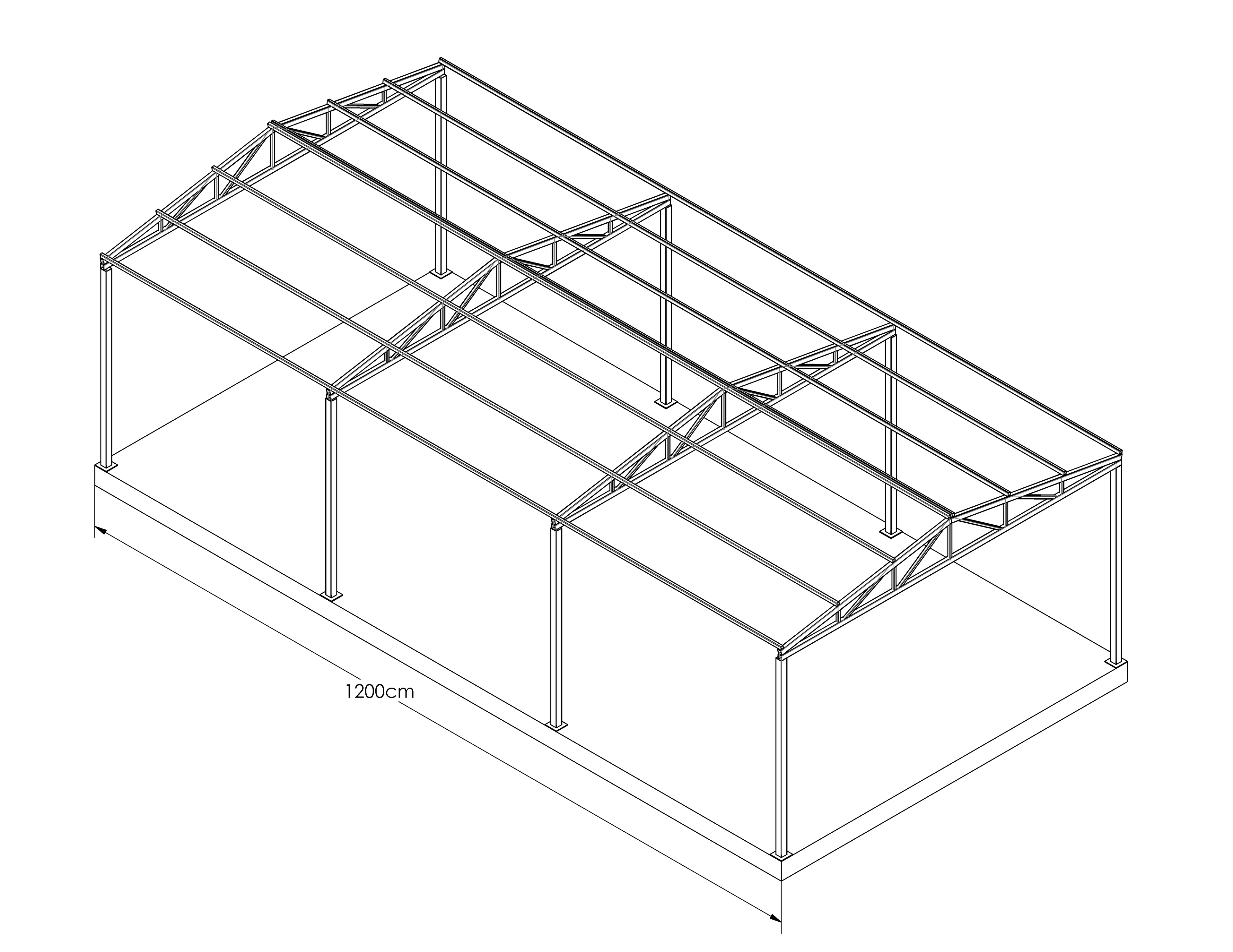 Konstrukcija 12x6x3m