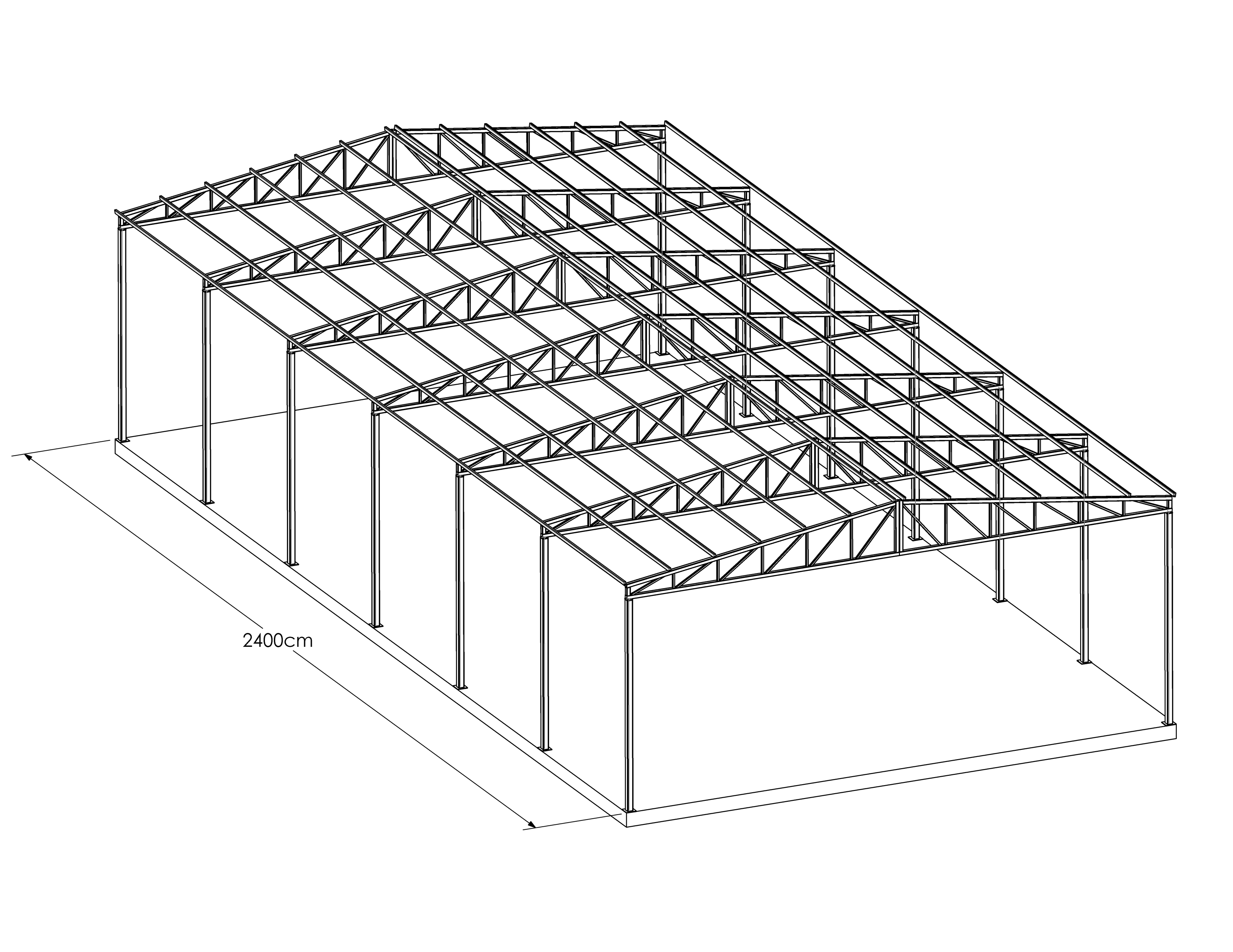 Konstrukcija 24x12x4.5m